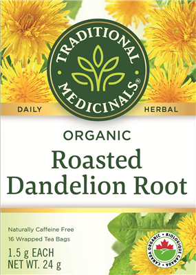 TRADITIONAL MEDICINALS ORG ROASTED DANDELION ROOT 16 TEA BAGS