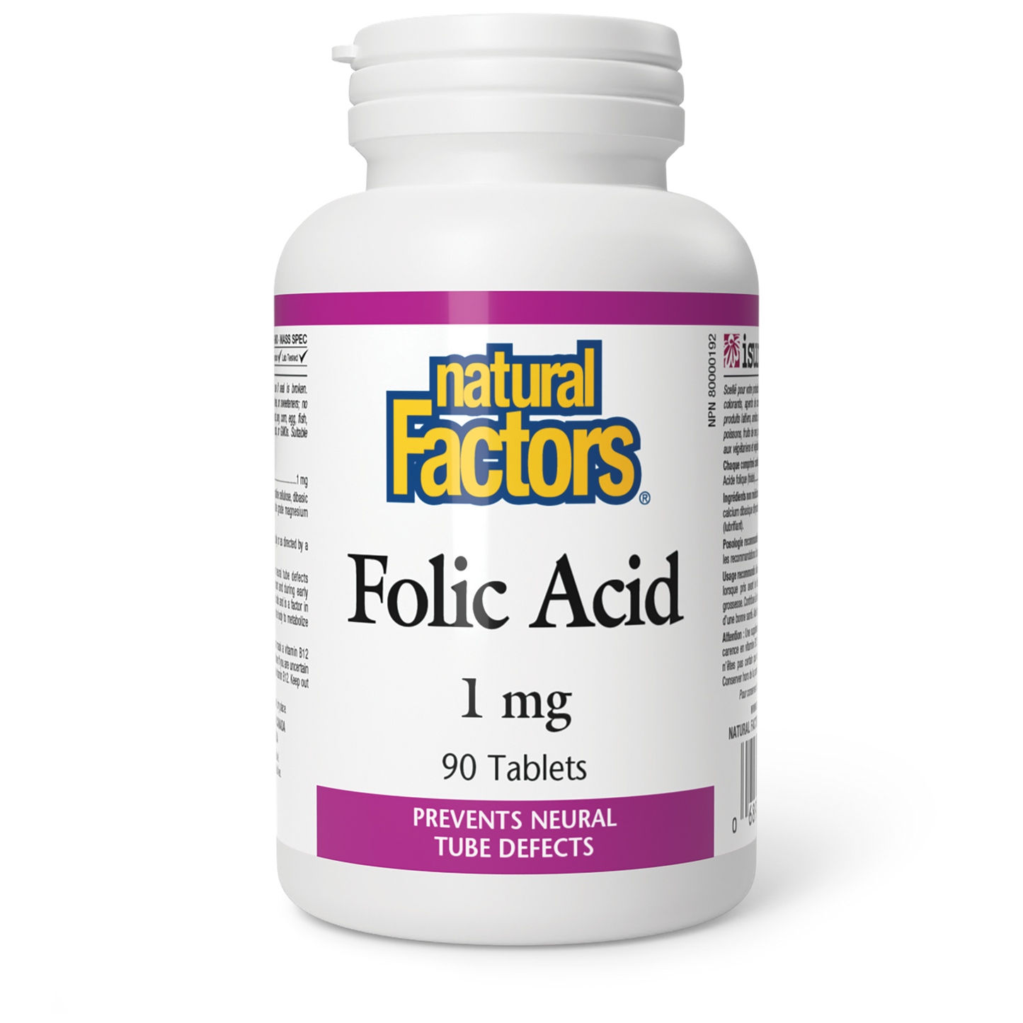 NATURAL FACTORS FOLIC ACID 1MG 90'S