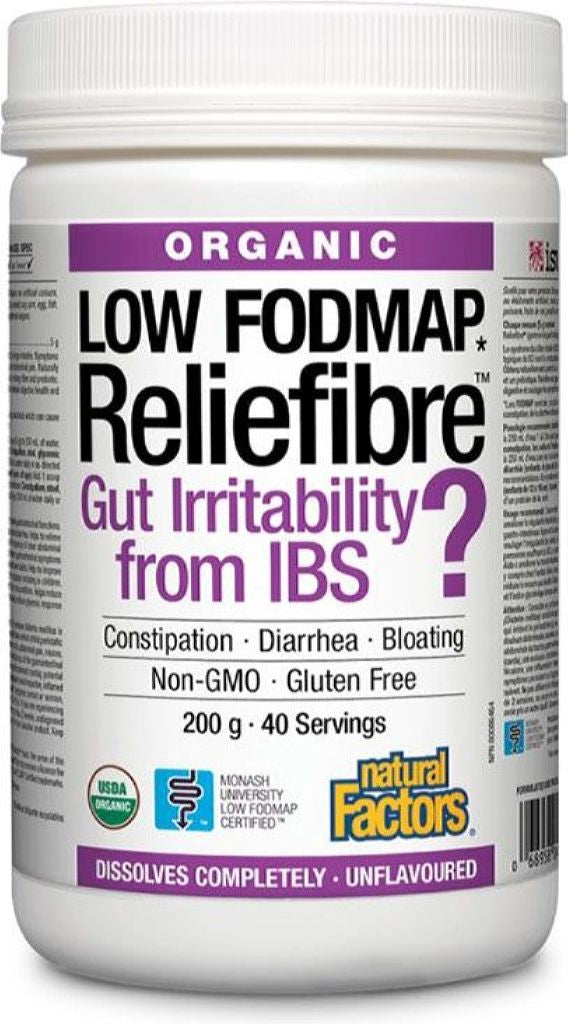 NATURAL FACTORS Low Fodmap Reliefibreâ„¢ (Unflavoured - 200 gr)