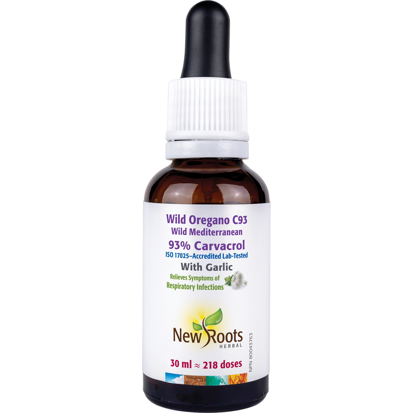 NEW ROOTS Wild Oregano Oil C93 with Garlic (30mL)