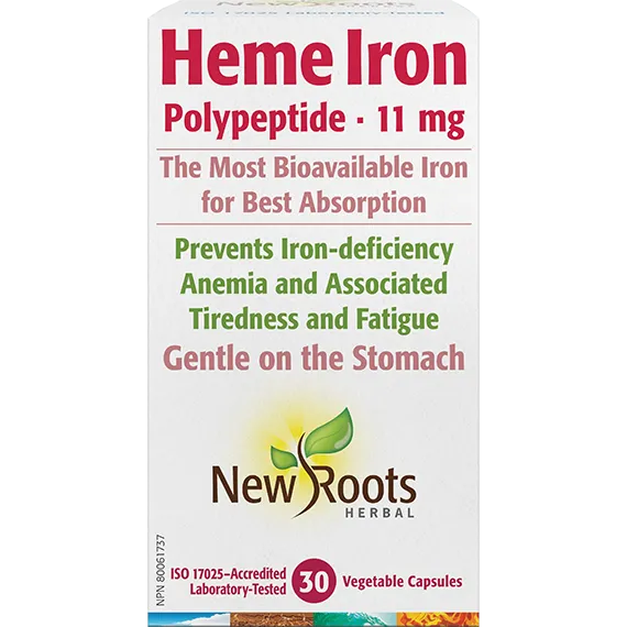 NEW ROOTS Heme Iron 11mg (30 v-caps)
