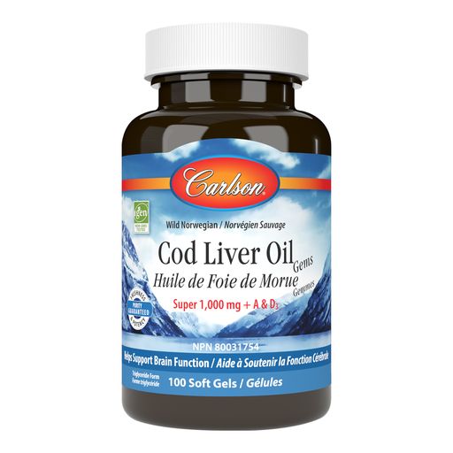 CARLSON SUPER COD LIVER OIL 100 SOFT GELS