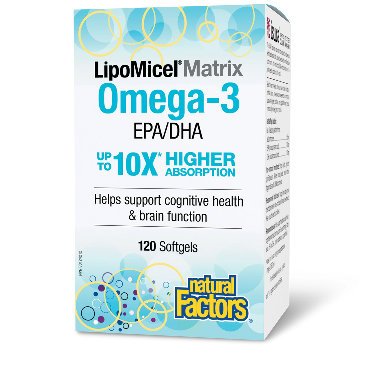 NATURAL FACTORS Omega 3 Lipomicel Matrix (120 sgels)