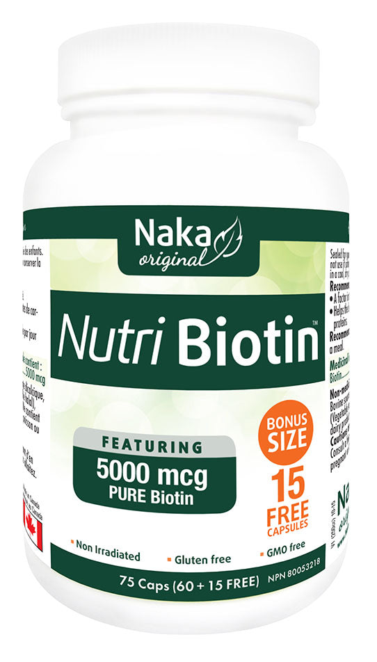 NAKA NUTRI BIOTIN 5000MCG 75 CAPS