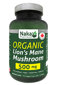 NAKA ORG LION`S MANE MUSHROOM 75VEG CAPS