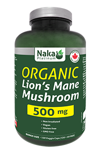 NAKA ORG LION`S MANE MUSHROOM 150VEG CAPS