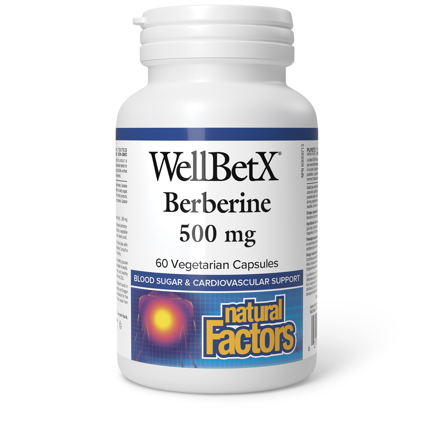NATURAL FACTORS WellBetX Berberine (500 mg - 60 veg caps)