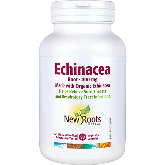 NEW ROOTS Echinacea Root 400mg (90 vcaps)