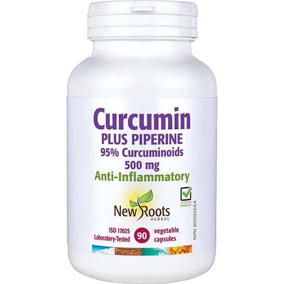 NEW ROOTS CURCUMIN W/PIPERINE 500MG 90'S