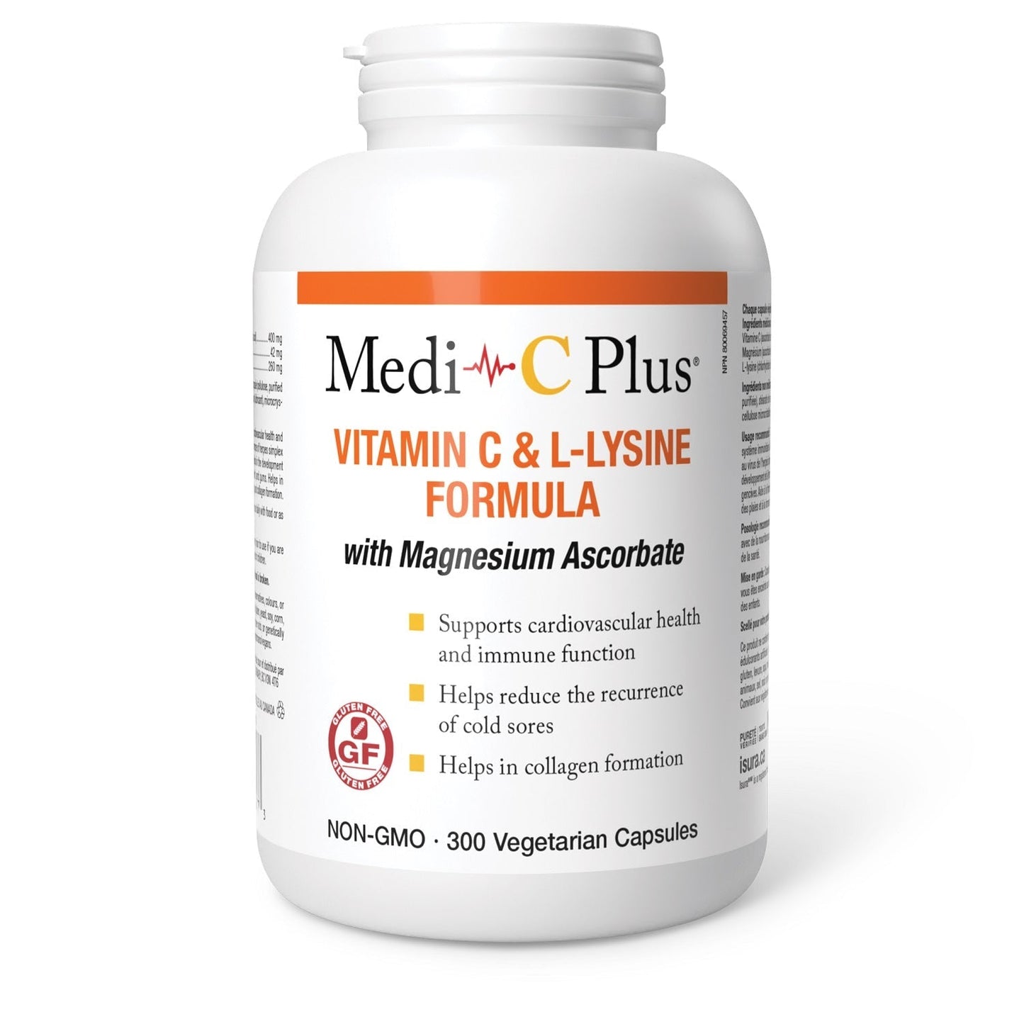 Medi-C Plus Vitamin C & L-Lysine with Magnesium (300 veg caps )