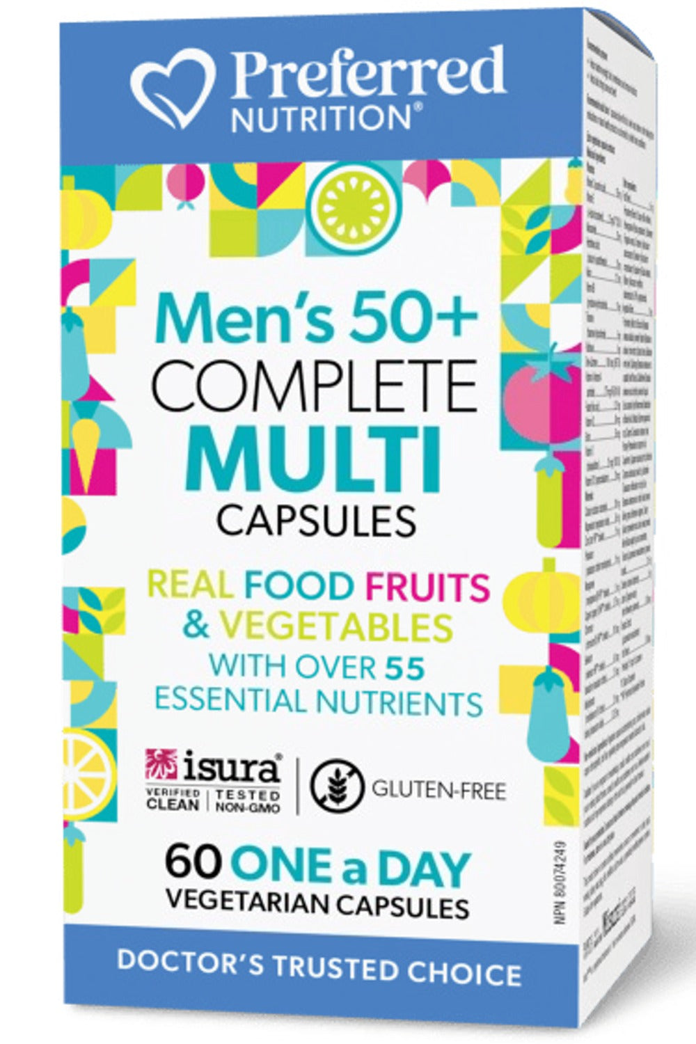 PREFERRED NUTRITION Men's 50+ Complete Multi (60 veg caps)