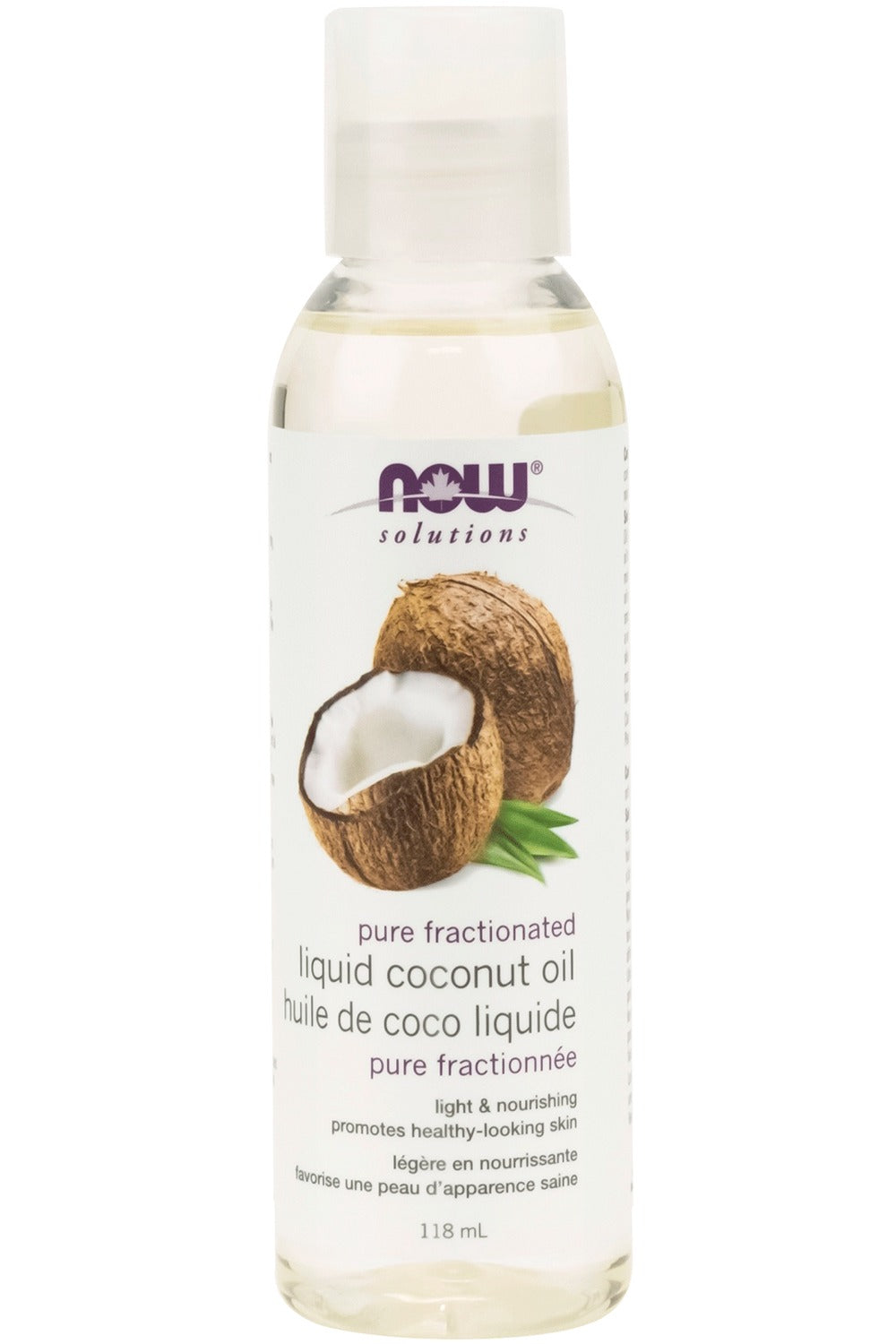 NOW Fractionated Liquid Coconut Oil (118 ml)