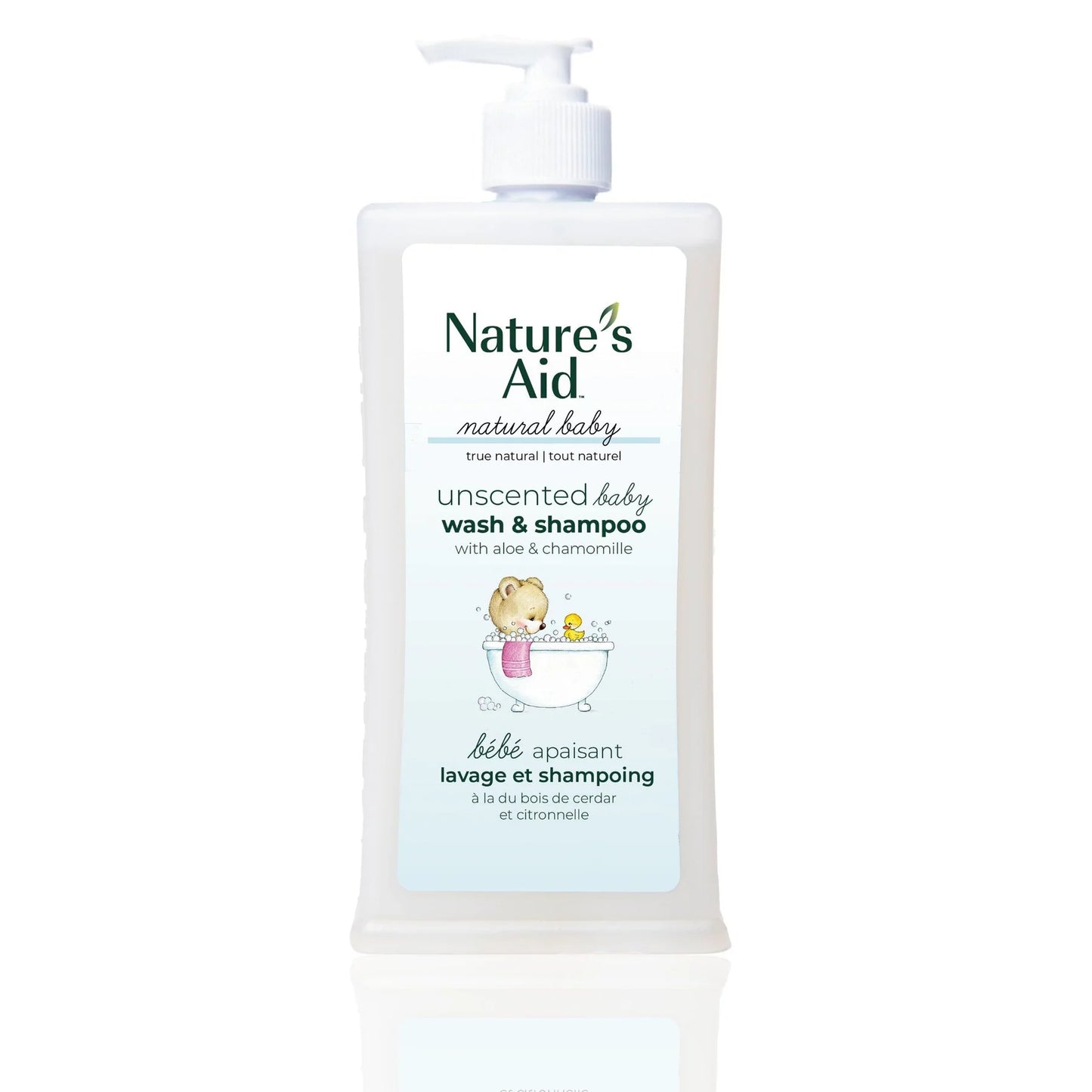 NATURE'S AID UNSCENTED BABY WASH & SHAMPOO 360ML