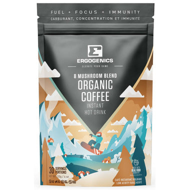 ERGOGENICS NUTRITION 8 Mushroom Blend - Instant Coffee