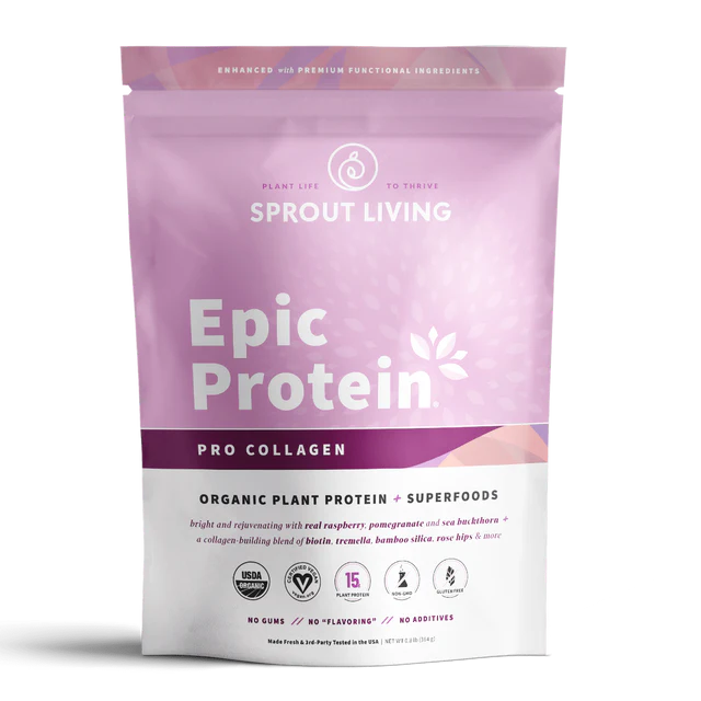 SPROUT LIVING EPIC PROTEIN Pro Collagen Organic Plant Protein (1 lb)