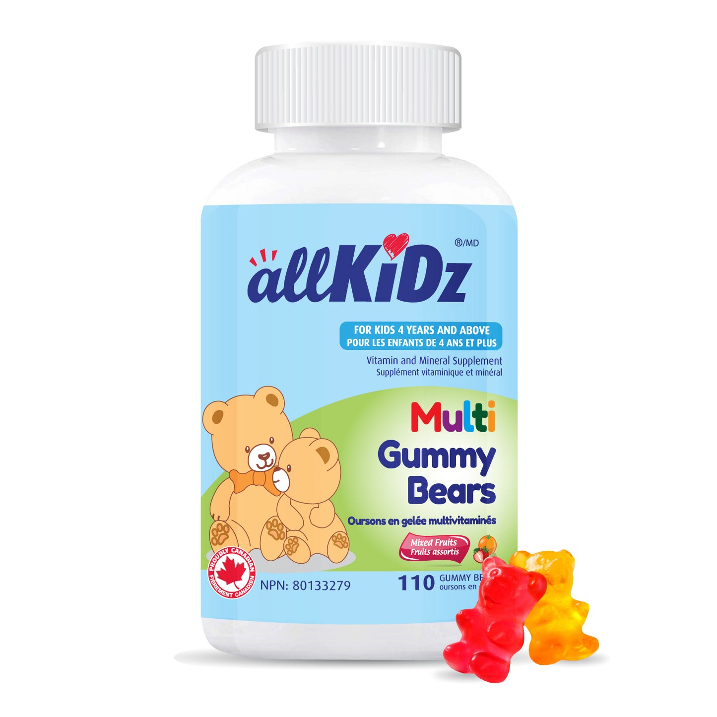 ALLKIDZ NATURALS Multi Gummy Bears (110 ct)