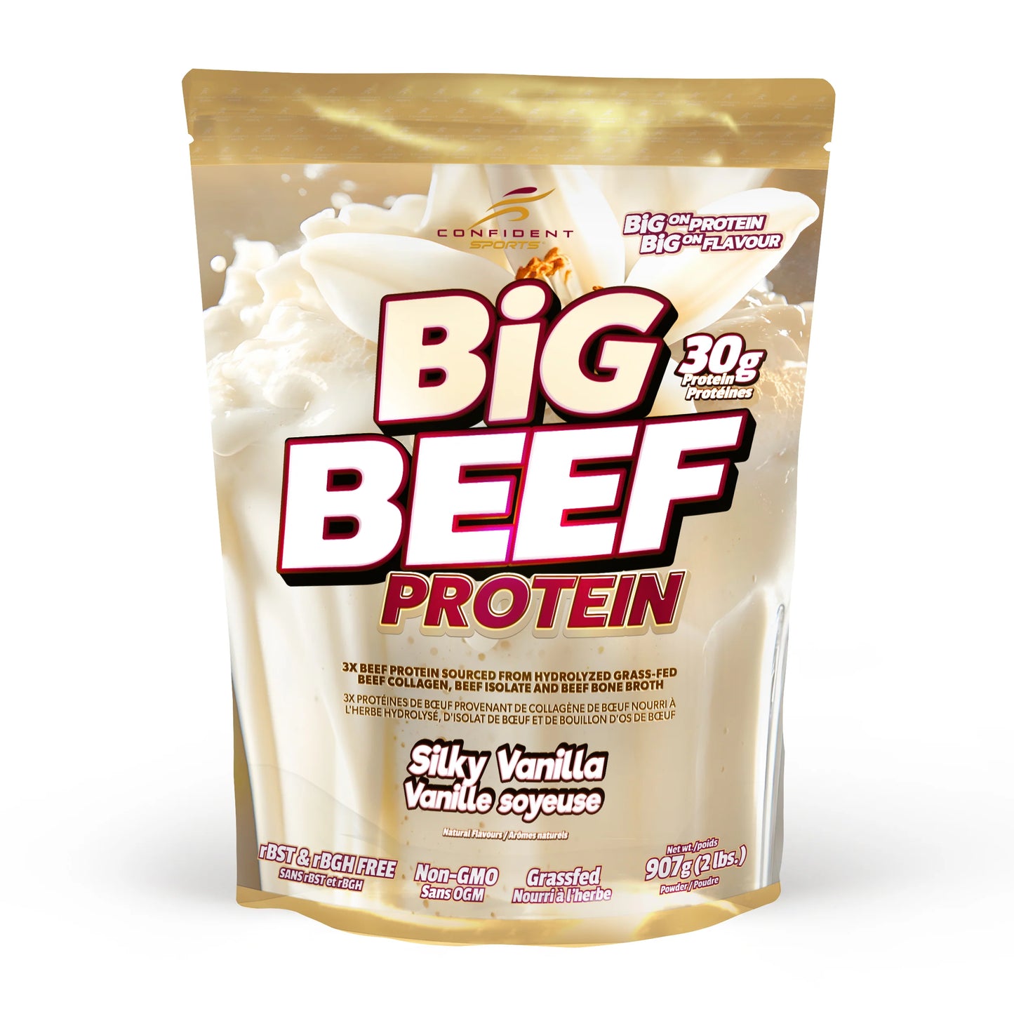 Confident Sport BIG BEEF PROTEIN - Silky Vanilla (907 gr)