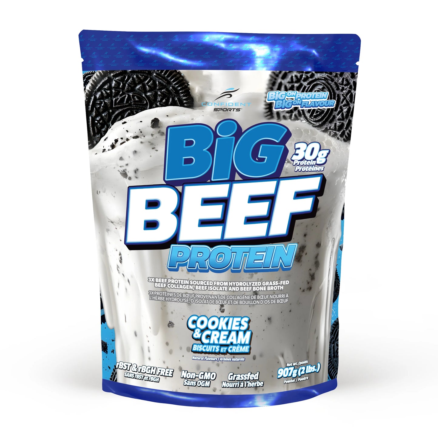 Confident Sport BIG BEEF PROTEIN - Cookies & Cream (907 gr)