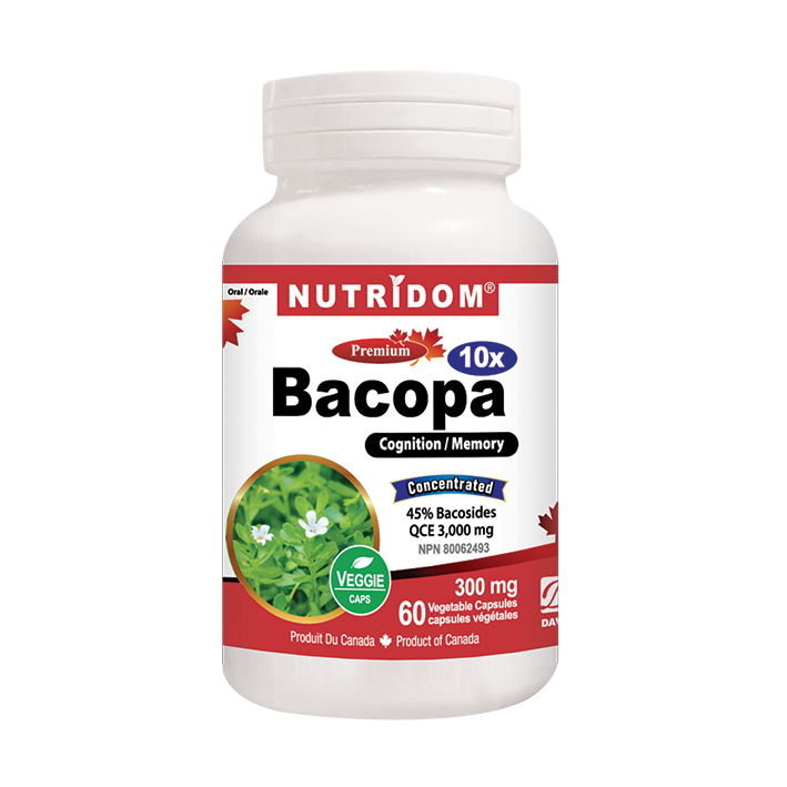 NUTRIDOM Bacopa Monnieri 10x - Cognition/Memory (60 vcaps)