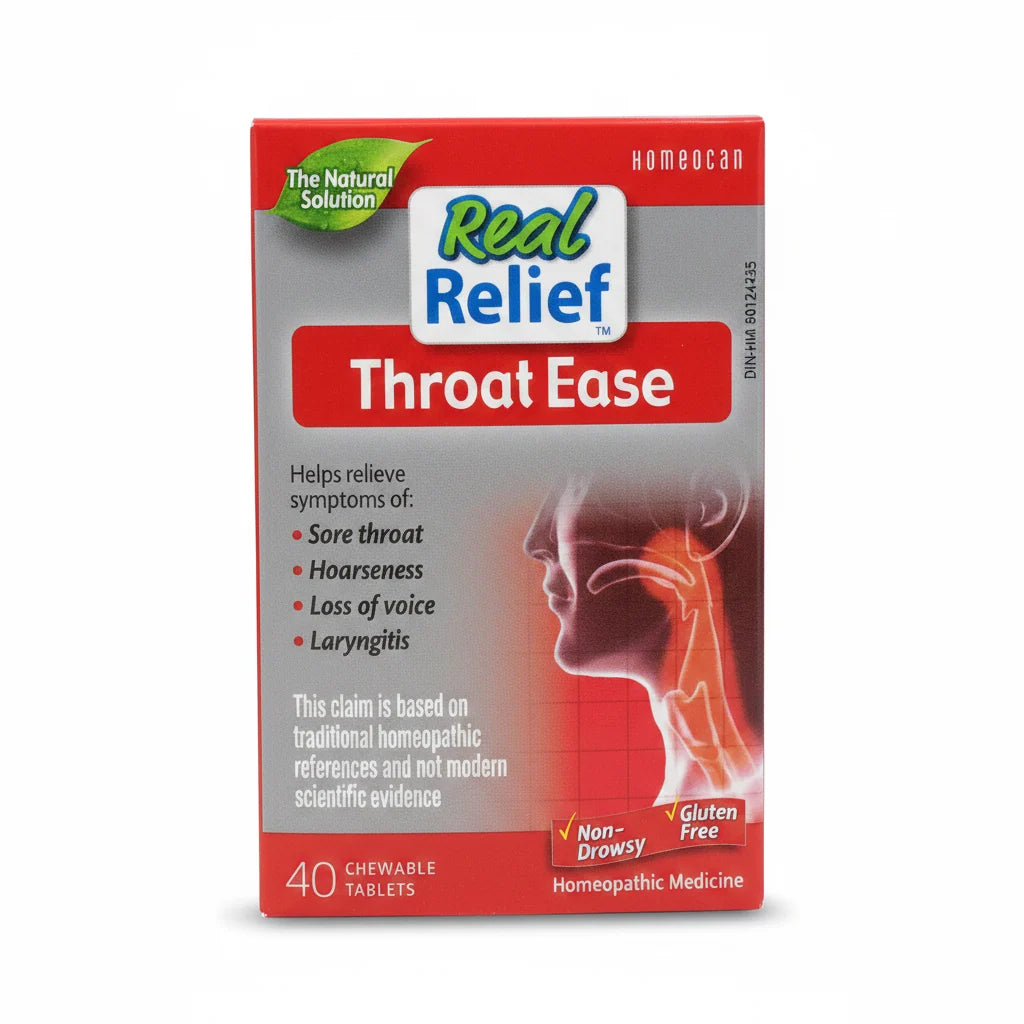 HOMEOCAN Real Relief Throat Ease (40 chewable tabs)