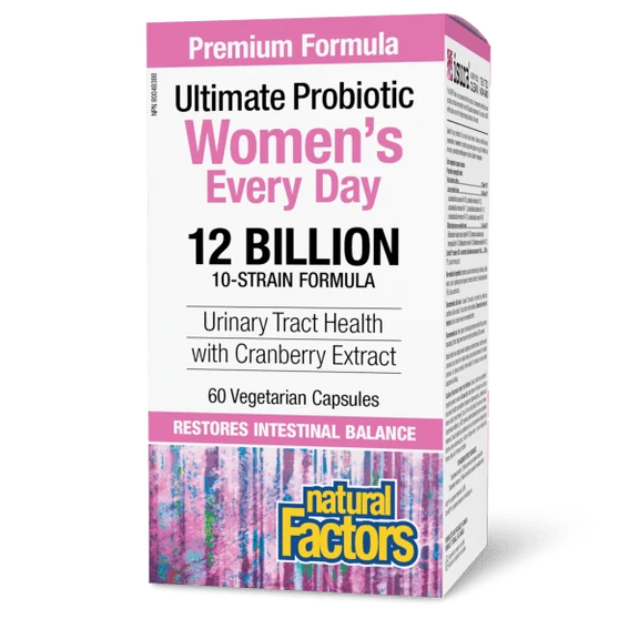 NATURAL FACTOR Ultimate Probiotic Women's Everyday 12 Billion (120 vcaps)