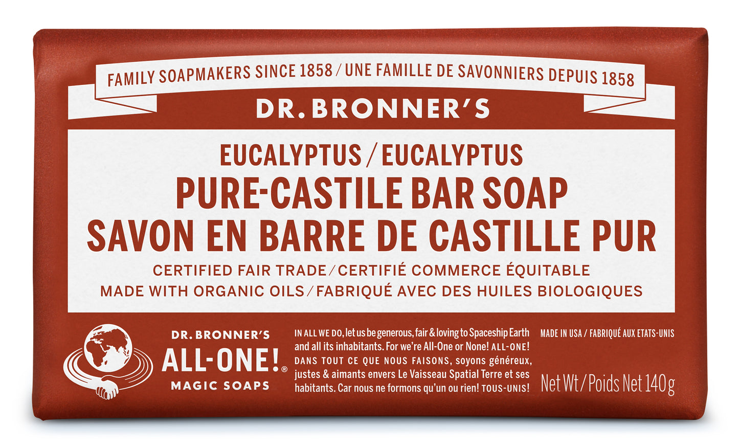 DR. BRONNER'S EUCALYPT BAR SOAP 140G