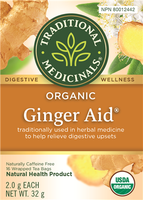 TRADITIONAL MEDICINALS ORG GINGER AID 16 BAGS