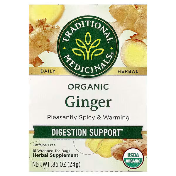 TRADITIONAL MEDICINALS Organic Ginger Tea (16 tea bags)