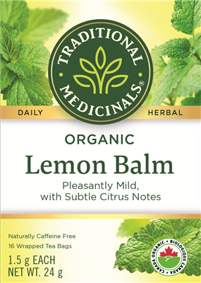 TRADITIONAL MEDICINALS ORG LEMON BALM TEA