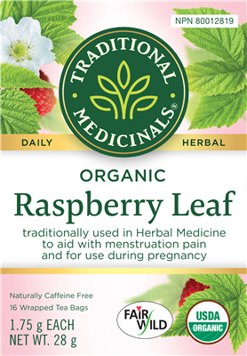 TRADITIONAL MEDICINALS ORGANIC RASPBERRY TEA 16 BAGS
