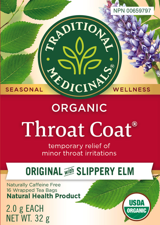 TRADITIONAL MEDICINALS ORG THROAT COAT 16 BAGS