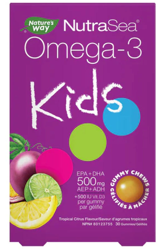 NUTRASEA Omega-3 Kids Gummy Chews (Tropical Citrus - 30 chews)
