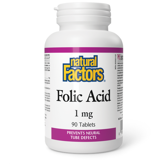 NATURAL FACTORS FOLIC ACID 1MG 90'S