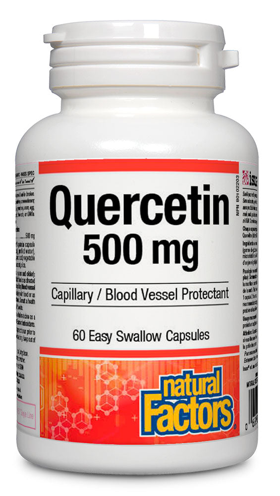 NATURAL FACTORS Quercetin w Zn & Cu (500 mg - 60 veg caps)