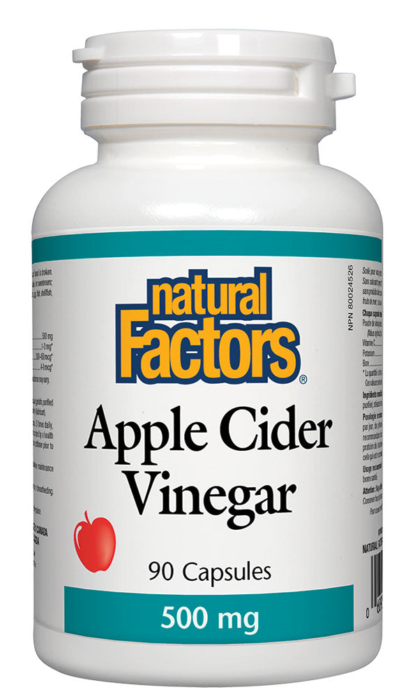 NATURAL FACTORS Apple Cider (500mg â€“ 90 caps)