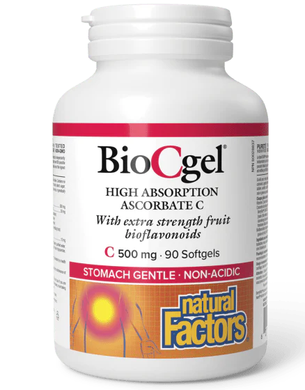 NATURAL FACTORS BioCgel 500 mg (90 sgels)