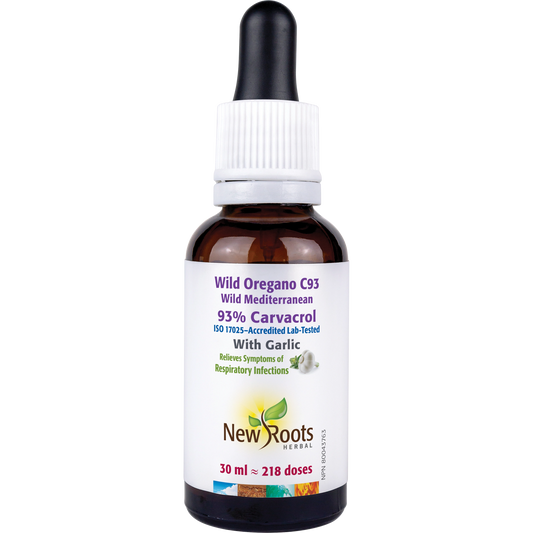 NEW ROOTS Wild Oregano Oil C93 with Garlic (30mL)