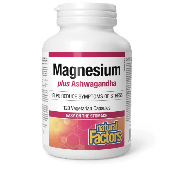 NATURAL FACTORS Magnesium plus Ashwagandha (120 vcaps)