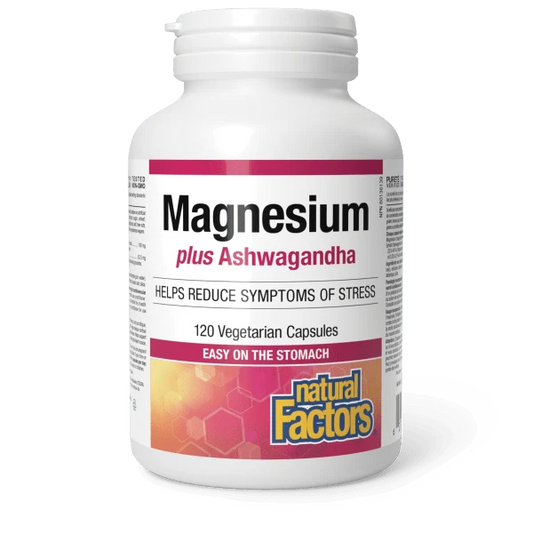 NATURAL FACTORS Magnesium plus Ashwagandha (120 vcaps)