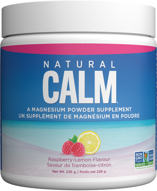 NATURAL CALM Magnesium Citrate Powder - Raspberry Lemon (226g)
