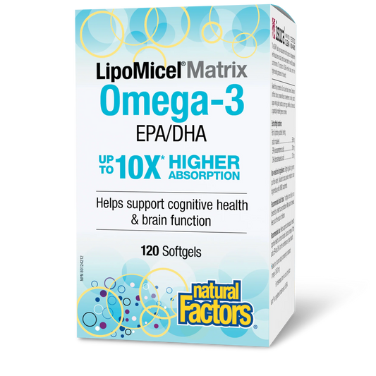 NATURAL FACTORS Omega 3 Lipomicel Matrix (120 sgels)