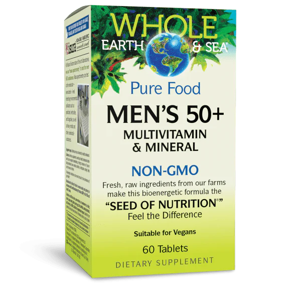 WHOLE EARTH & SEA Men's Multi & Mineral 50 + (60 tabs)