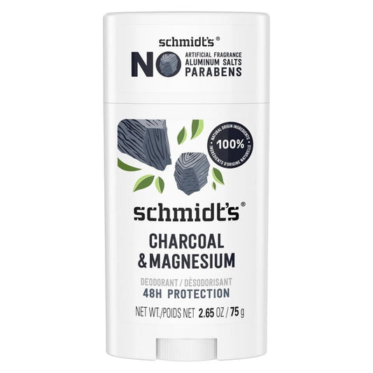 SCHMIDT Natural Deodorant - Charcoal & Magnesium, 75g