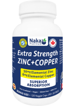 NAKA Zinc + Copper | Extra Strength (120 v-caps)