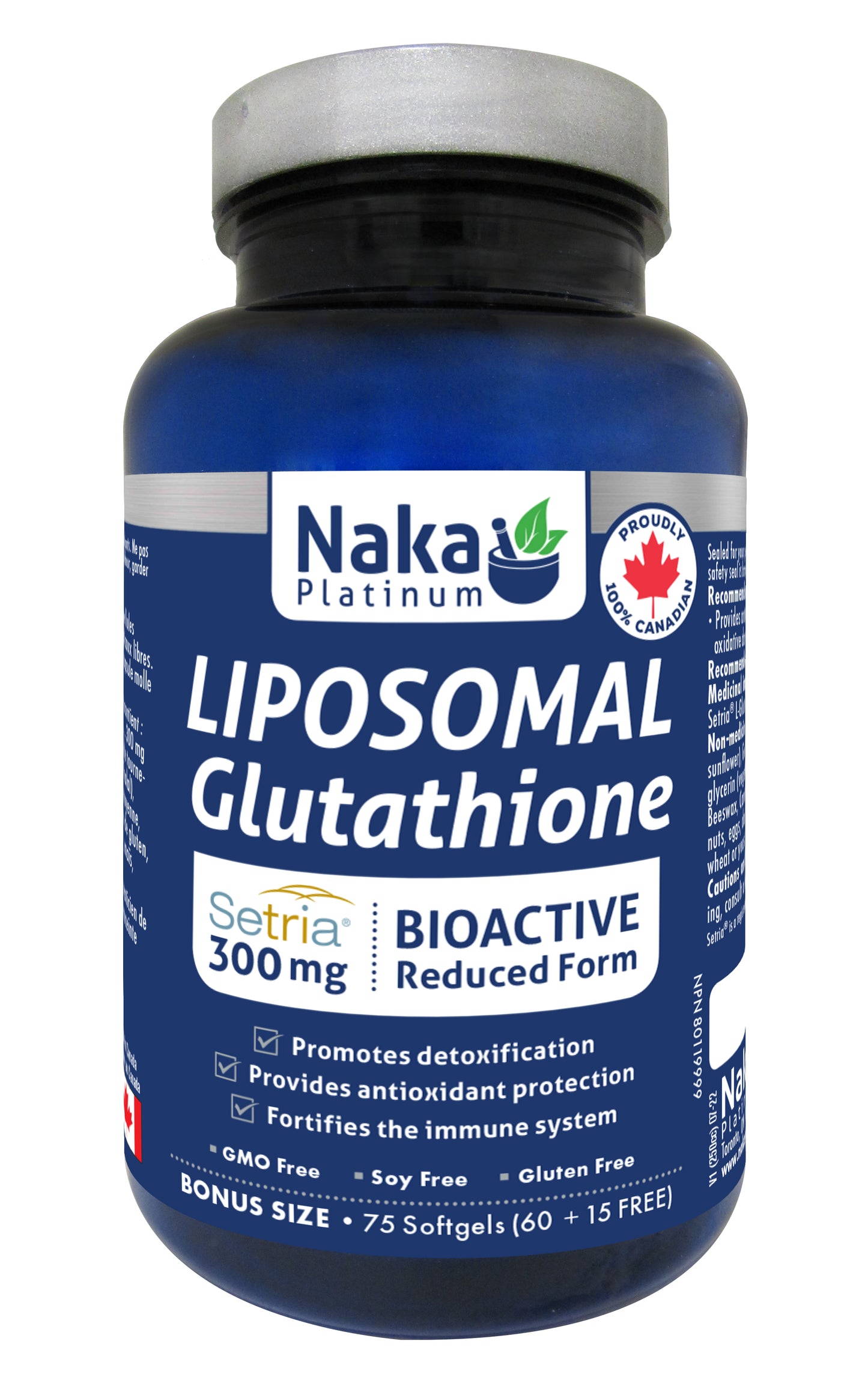 NAKA Platinum Liposomal Glutathione (75 caps)