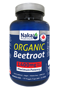 NAKA PLATINUM Organic Beetroot (1400 mg - 75 VegCaps)