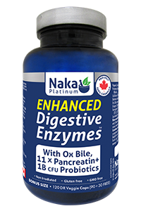 NAKA ENHANCED DIGESTIVE ENZYMES W OXBILE 120 CAPS
