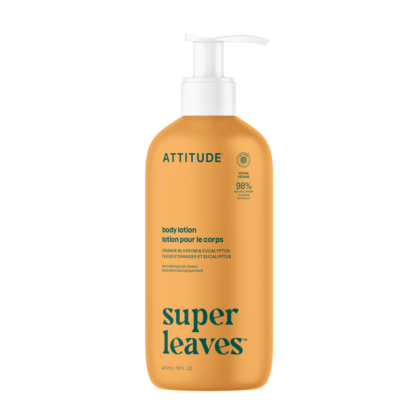 ATTITUDE BODY LOT ENERG ORANGE LEAVES 473ML