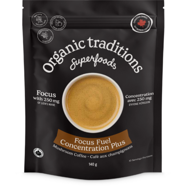 ORGANIC TRADITIONS Focus Fuel Mushroom Coffee (140g)