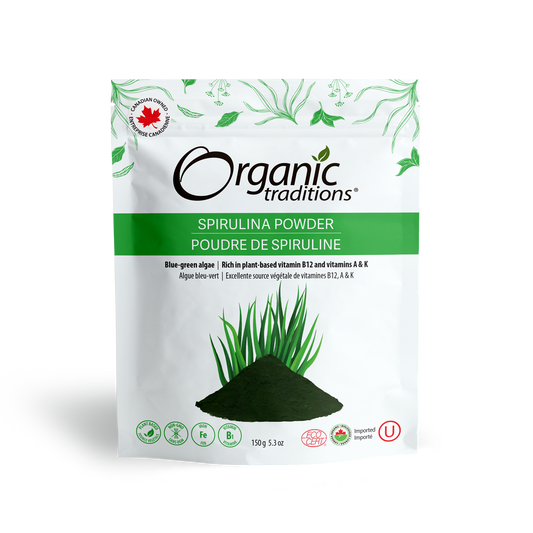 ORGANIC TRADITIONS N SPIRULINA POWDER 150G